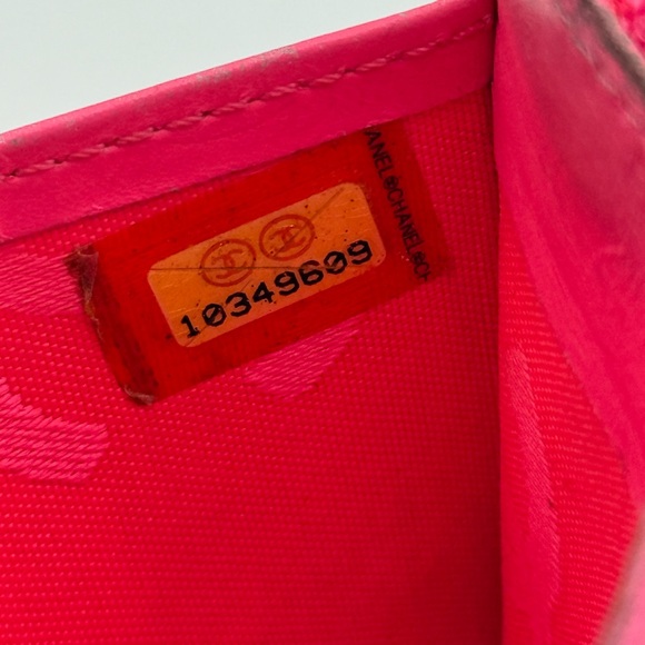 Chanel Cambon Ligne Long Wallet Black Lambskin Pink Series 10 w/ Holo, Auth Card - Picture 7 of 16